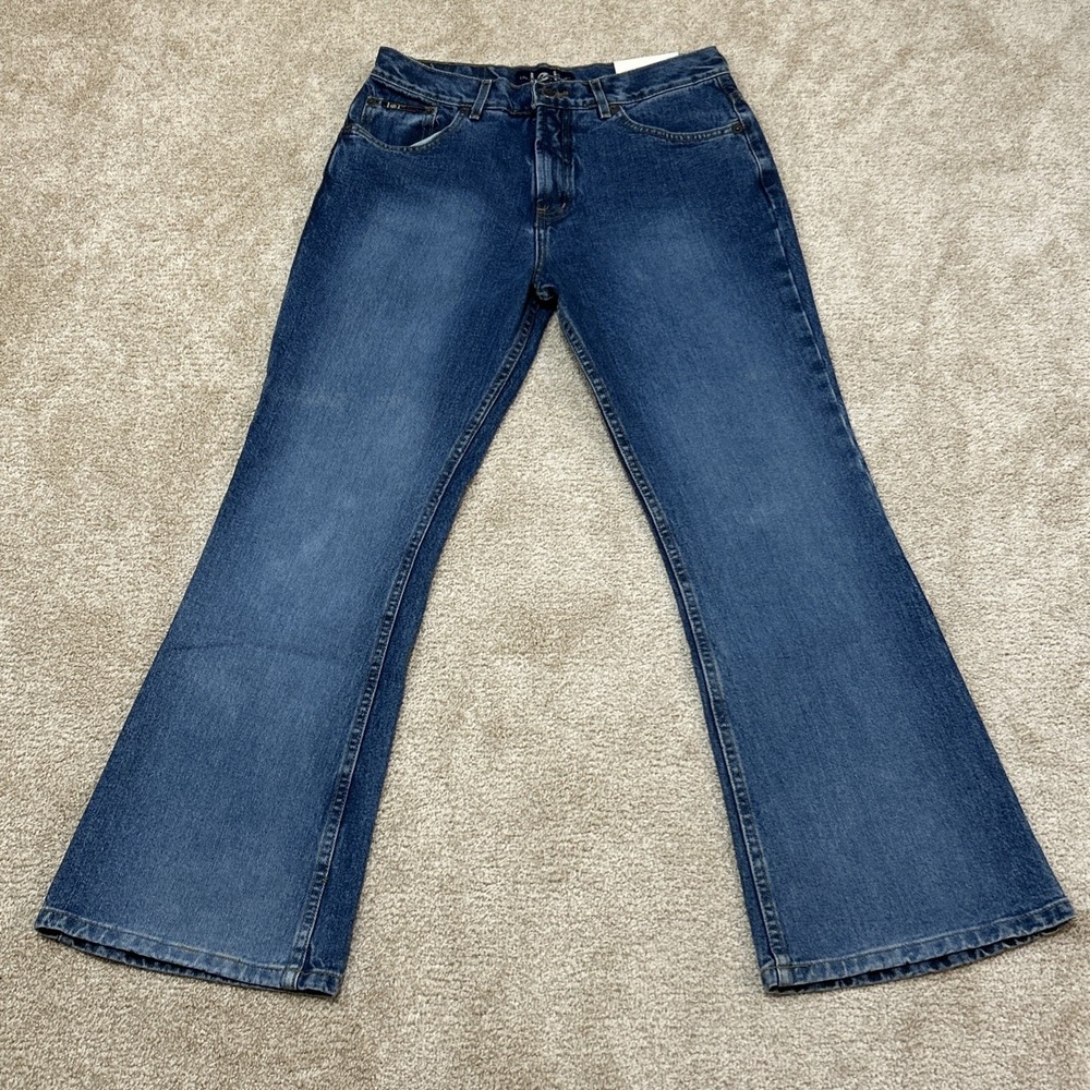 LEI Y2K Jeans Women's Sz 11 High Rise Super Flare Reg 100% Cotton Blue Denim New